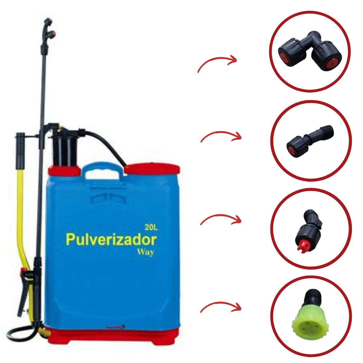 PULVERIZADOR MANUAL 20 LITROS PARA COSTAS - IMPORTWAY