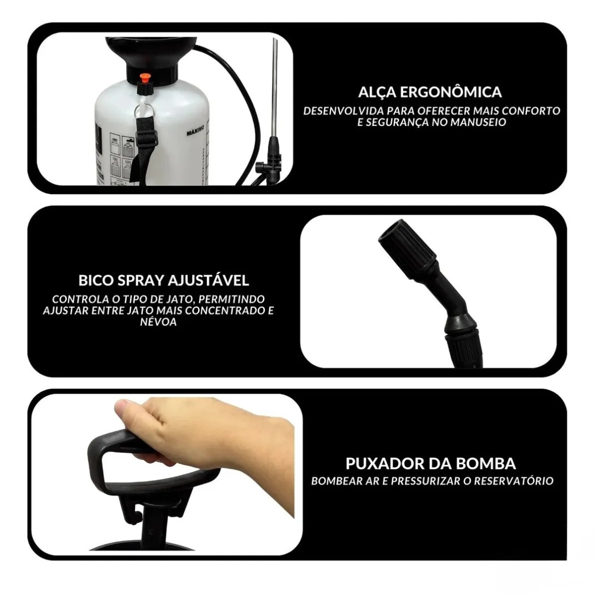 PULVERIZADOR MANUAL BRANCO COM ALÇA PROFISSIONAL 5L CULTIVO PLANTAS PULVERIZADOR MANUAL BRANCO COM ALÇA PROFISSIONAL 5L CULTIVO PLANTAS