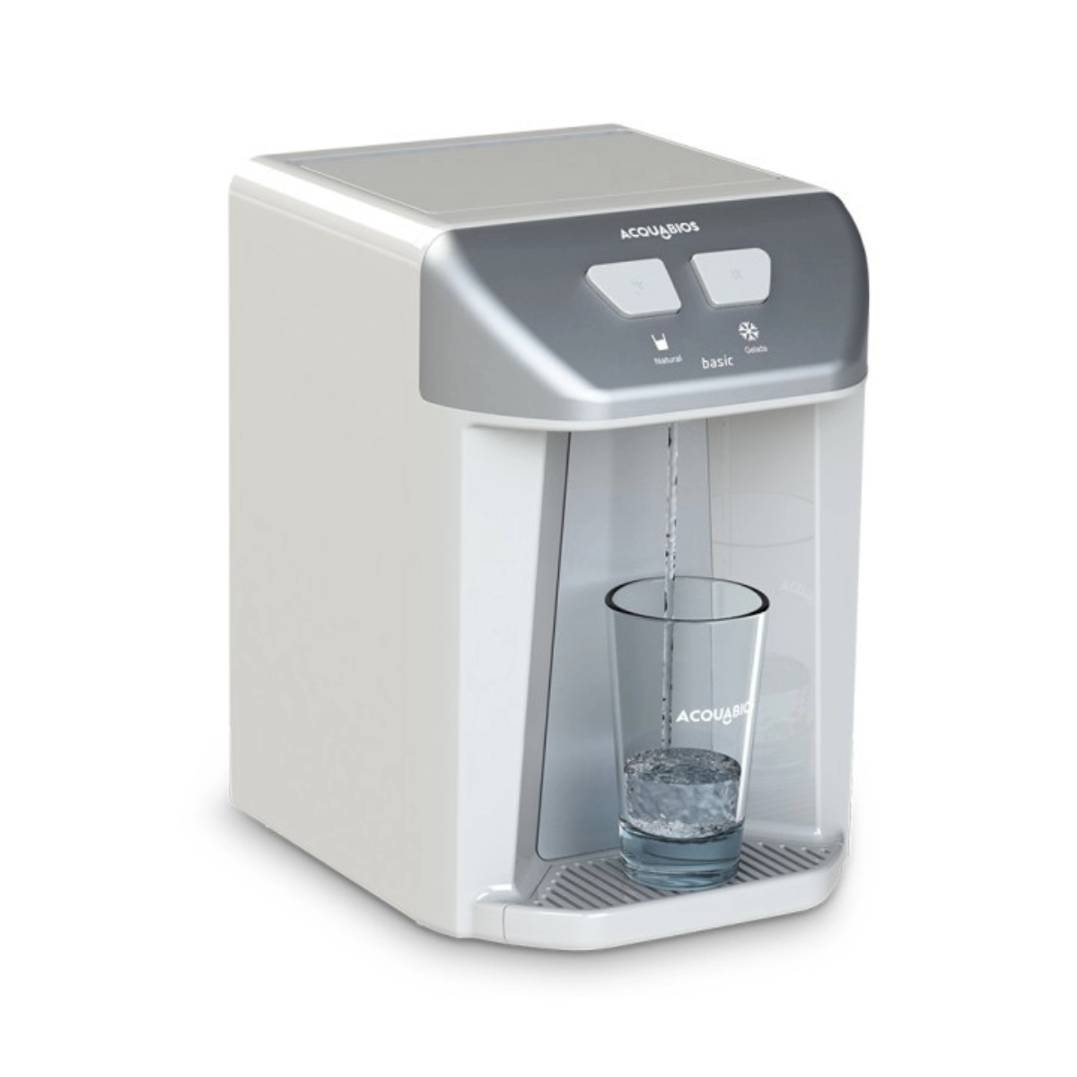 PURIFICADOR DE AGUA ELETRÔNICO REFRIGERADO BASIC BRANCO E PRATA BIVOLT ACQUABIOS PURIFICADOR DE AGUA ELETRÔNICO REFRIGERADO BASIC BRANCO E PRATA BIVOLT ACQUABIOS