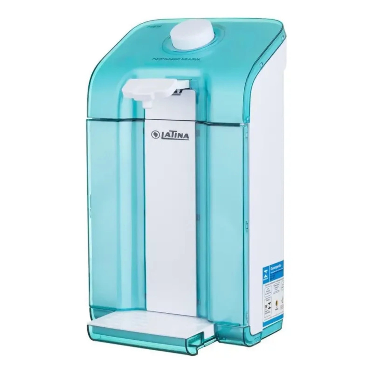 PURIFICADOR DE BANCADA COM FILTRO DE ÁGUA LATINA PN535 VERDE PURIFICADOR DE BANCADA COM FILTRO DE ÁGUA LATINA PN535 VERDE
