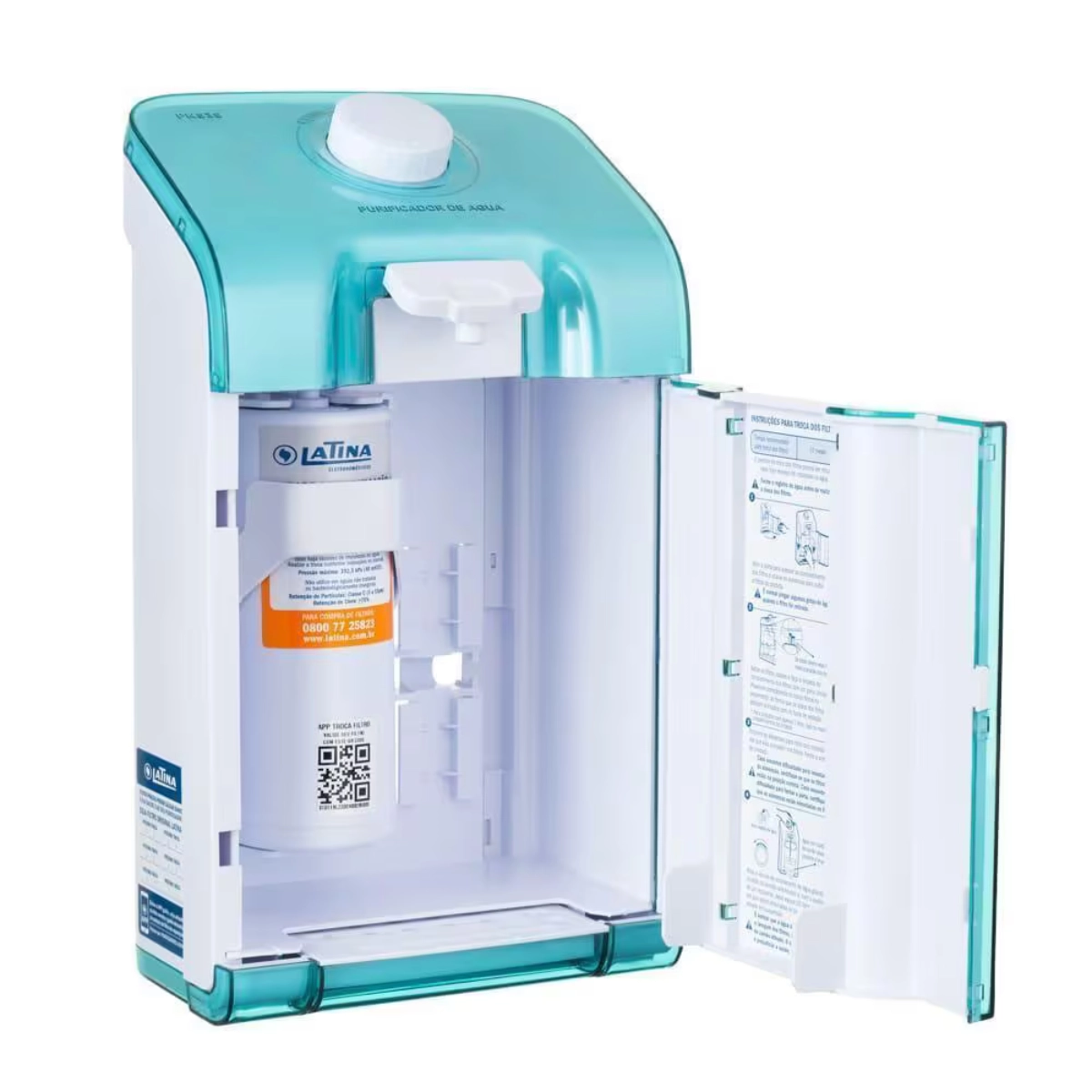 PURIFICADOR DE BANCADA COM FILTRO DE ÁGUA LATINA PN535 VERDE PURIFICADOR DE BANCADA COM FILTRO DE ÁGUA LATINA PN535 VERDE