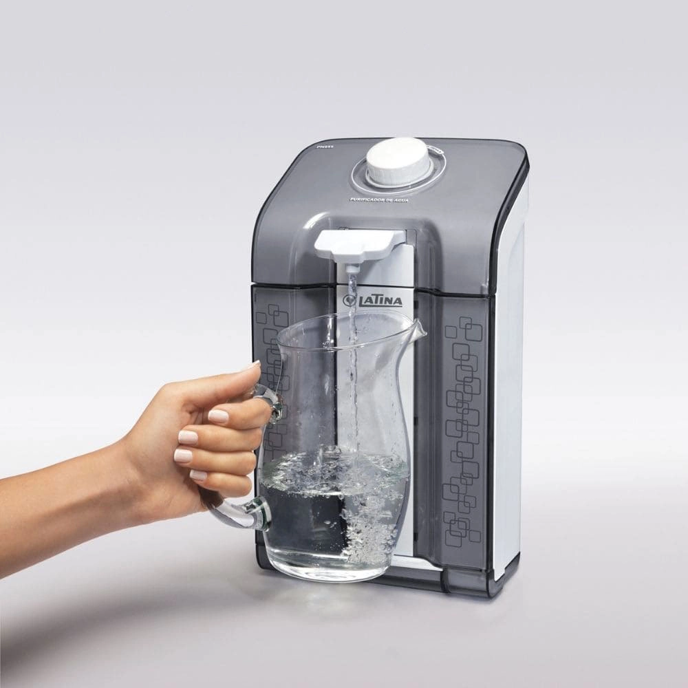 PURIFICADOR DE ÁGUA MINERAL LATINA BRANCO E FUMÊ ESCURO PN555