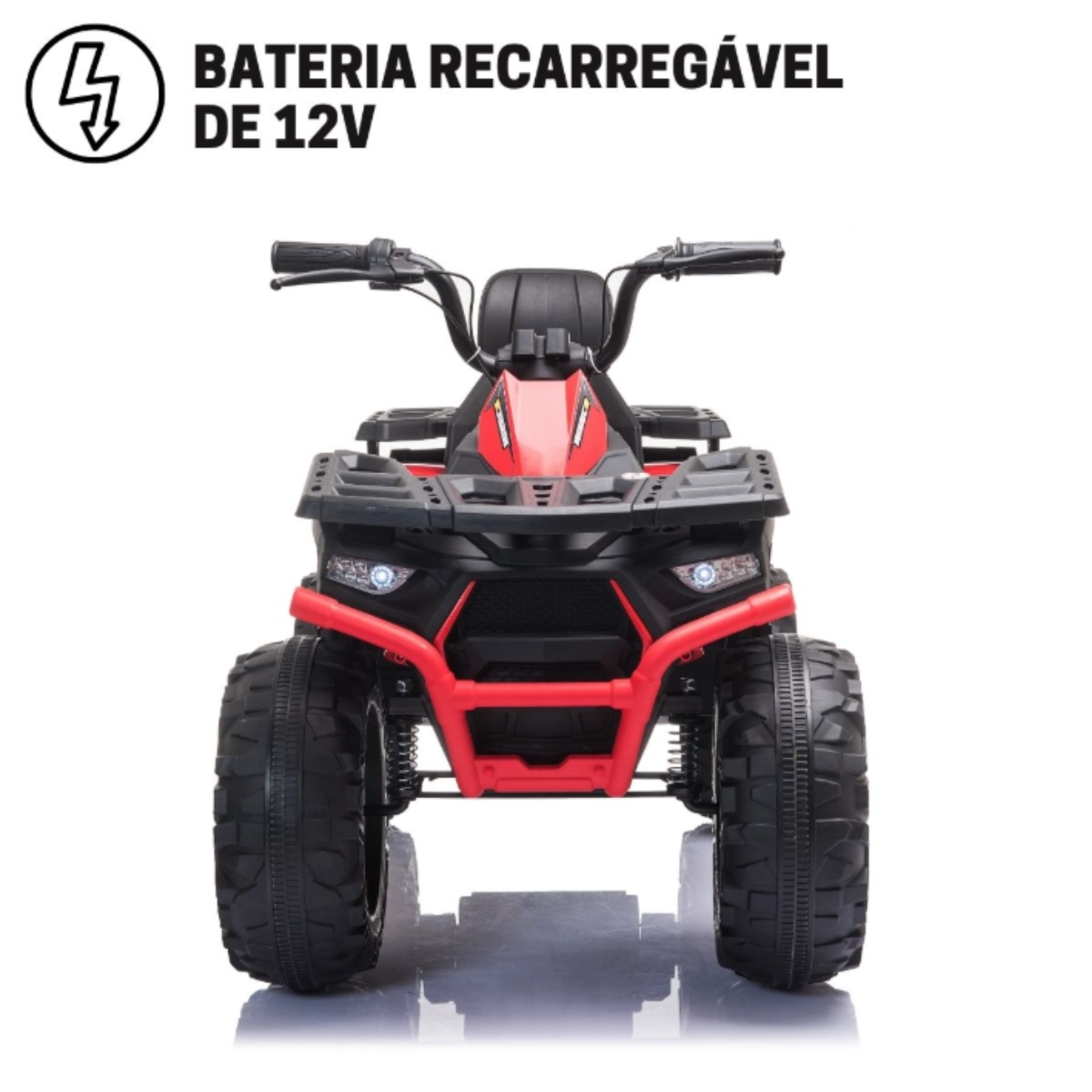 Quadriciclo Elétrico Infantil 12v Vermelho com Controle Remoto Segurança e Diversão para Crianças