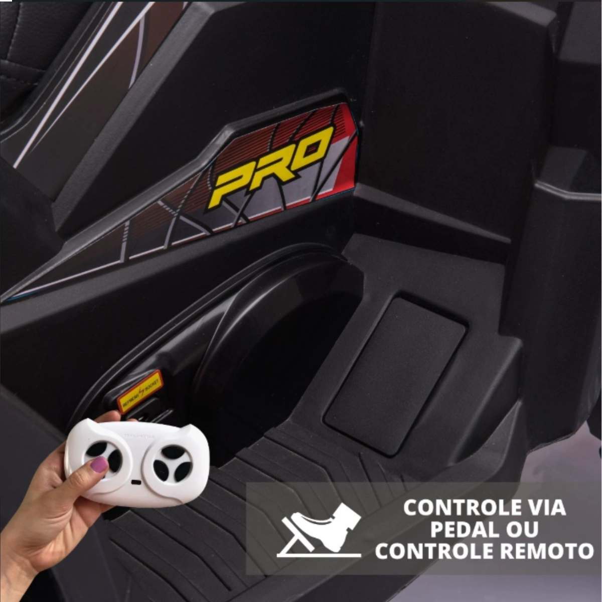 Quadriciclo Elétrico Infantil 12v Vermelho com Controle Remoto Segurança e Diversão para Crianças