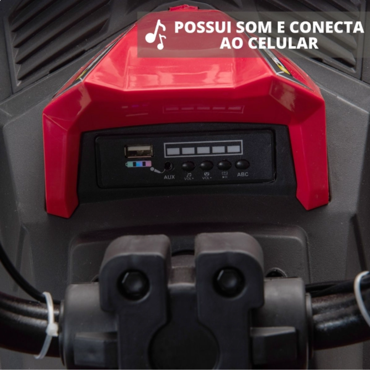 Quadriciclo Elétrico Infantil 12v Vermelho com Controle Remoto Segurança e Diversão para Crianças