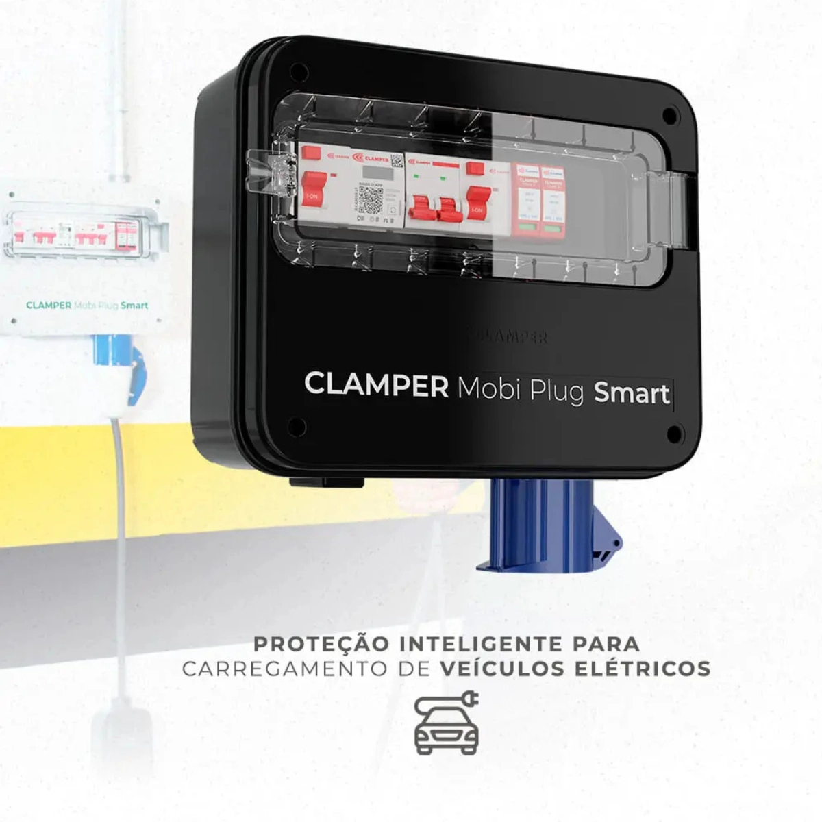 QUADRO DE PROTEÇÃO MOBI PLUG 8+5KW 32A PRETO CARREGADOR VEICULAR 220V QUADRO DE PROTEÇÃO MOBI PLUG 8+5KW 32A PRETO CARREGADOR VEICULAR 220V