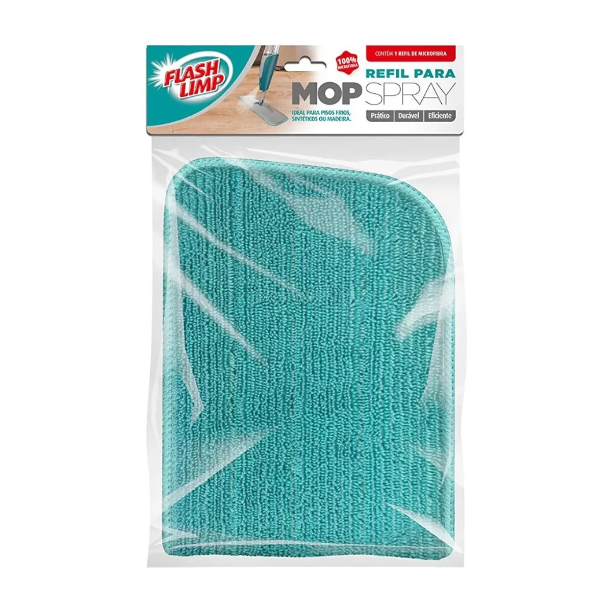 REFIL DE MICROFIBRA PARA MOP SPRAY RMOP7800 VERDE FLASH LIMP