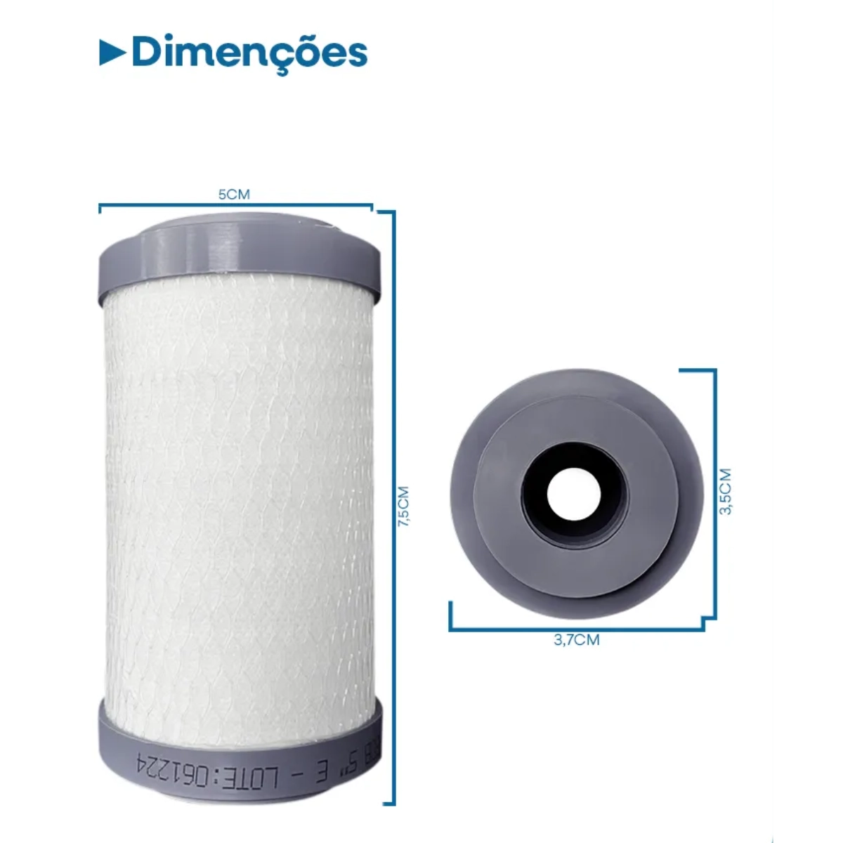 REFIL PARA FILTROS E PUARIFICADORES CARBON BLOCK 5 ACQUABIOS