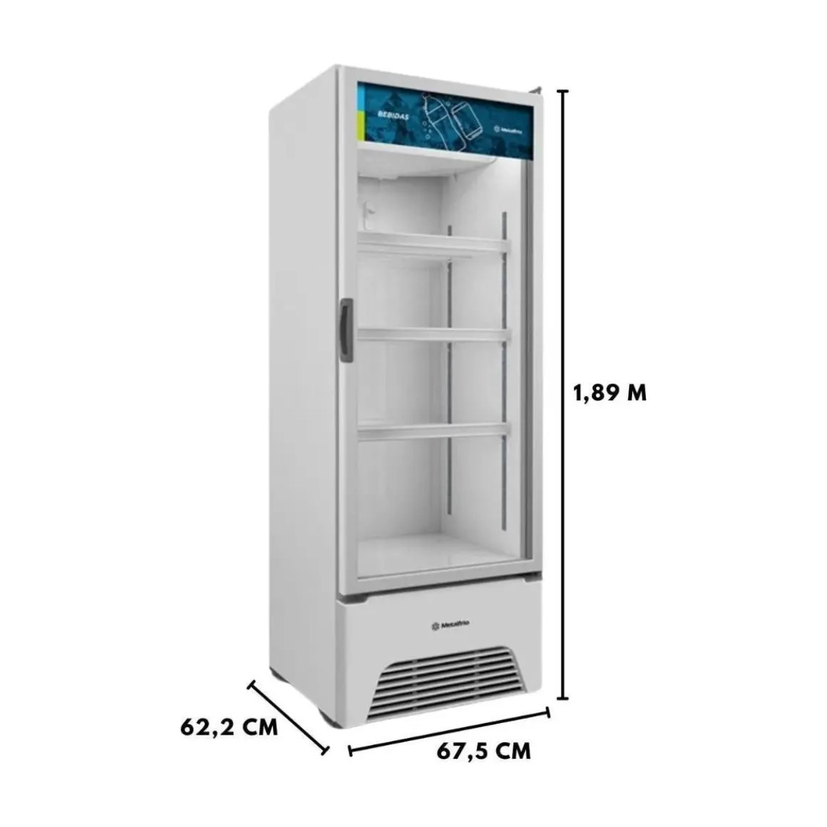 REFRIGERADOR EXPOSITOR VERTICAL BEBIDAS 403L METALFRIO 220V REFRIGERADOR EXPOSITOR VERTICAL BEBIDAS 403L METALFRIO 220V