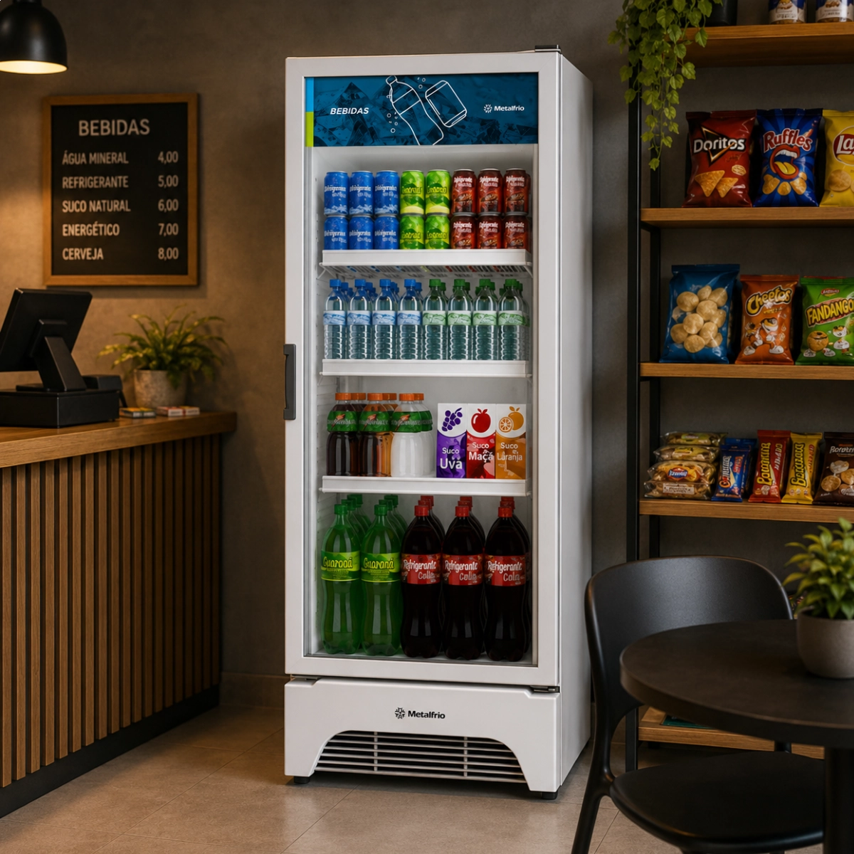 REFRIGERADOR EXPOSITOR VERTICAL BEBIDAS OPTIMA 572L METALFRIO 127V REFRIGERADOR EXPOSITOR VERTICAL BEBIDAS OPTIMA 572L METALFRIO 127V