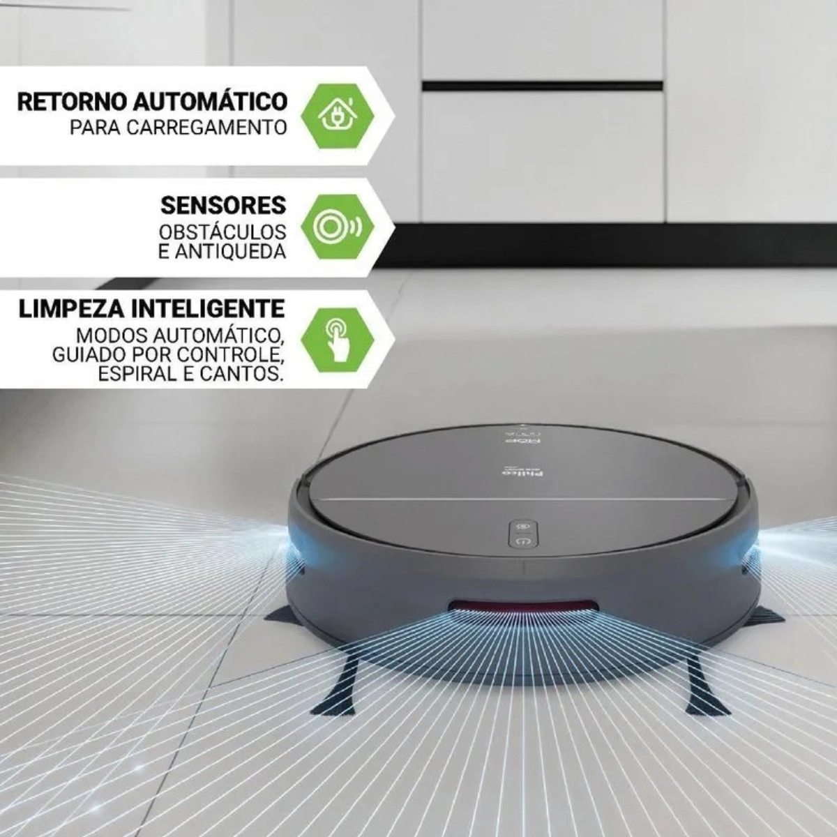 ROBÔ ASPIRADOR PHILCO PAS29A WI-FI E ALEXA BIVOLT CINZA COM CONTROLE ROBÔ ASPIRADOR PHILCO PAS29A WI-FI E ALEXA BIVOLT CINZA COM CONTROLE