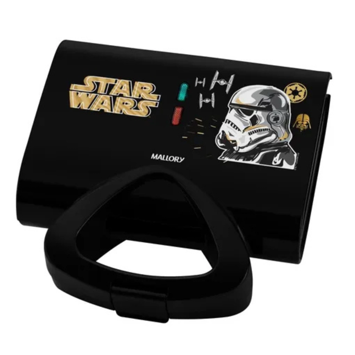SANDUICHEIRA ELÉTRICA COMPACTA PORTÁTIL STAR WARS MALLORY 127V PRETO 750W