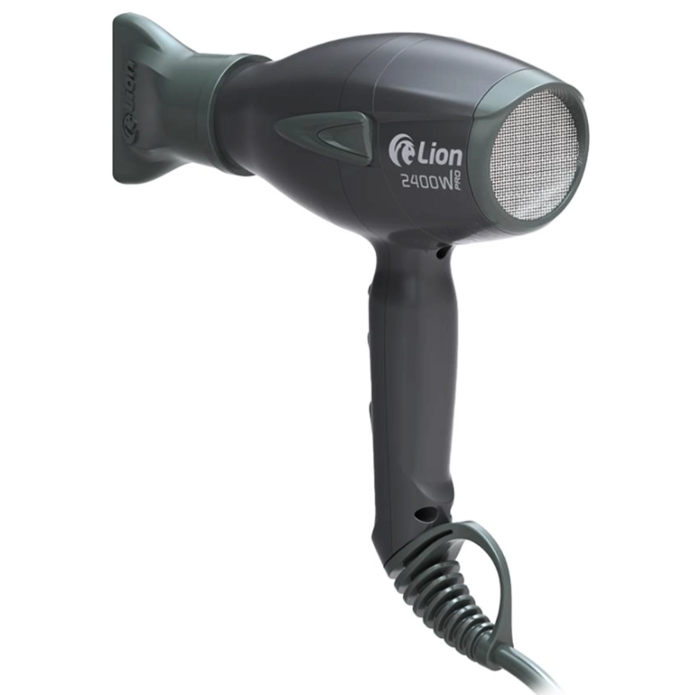 Secador de Cabelo Profissional Lion 2400W 127V Íons Tourmaline Jato Frio Leve Potente

 - Grafite