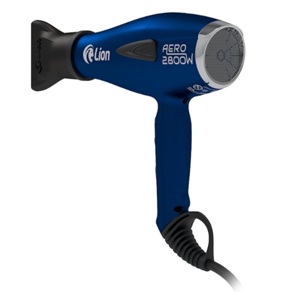 Secador de Cabelo Profissional Lion 2800W Azul Fosco, Motor AC, Íons Negativos ? 220V Secador de Cabelo Profissional Lion 2800W Azul Fosco, Motor AC, Íons Negativos ? 220V