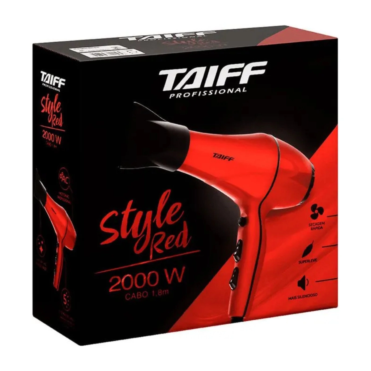 SECADOR DE CABELO STYLE 2000W VERMELHO 127V TAIFF SECADOR DE CABELO STYLE 2000W VERMELHO 127V TAIFF
