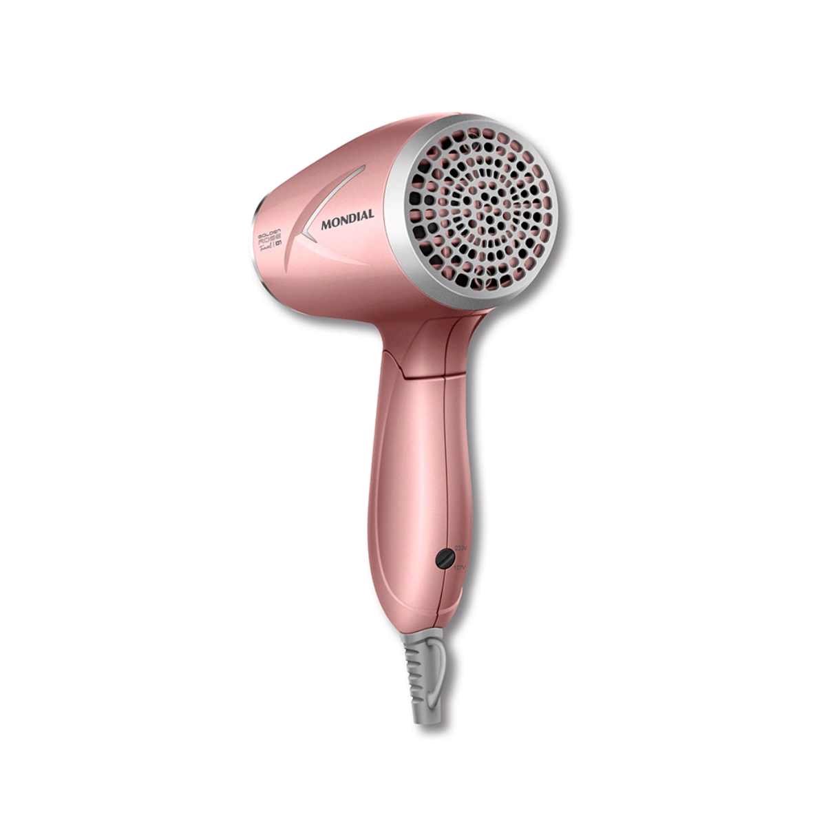 SECADOR DE CABELOS TRAVEL GOLDEN ROSE BIVOLT 1200W MONDIAL