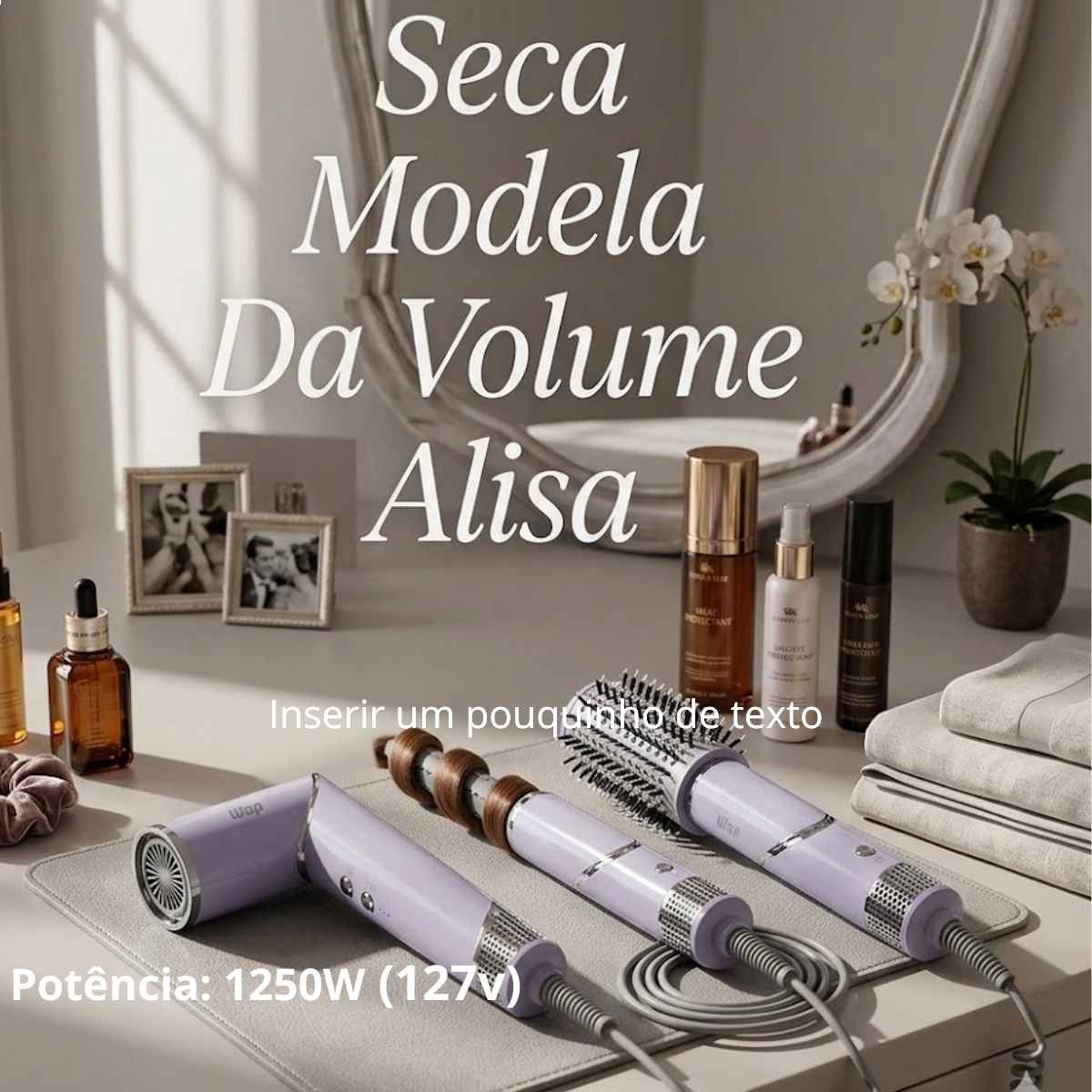 SECADOR E MODELADOR WAP INTENSE STYLER 5 EM 1WS1600 127V 1250W LILAS E CINZA