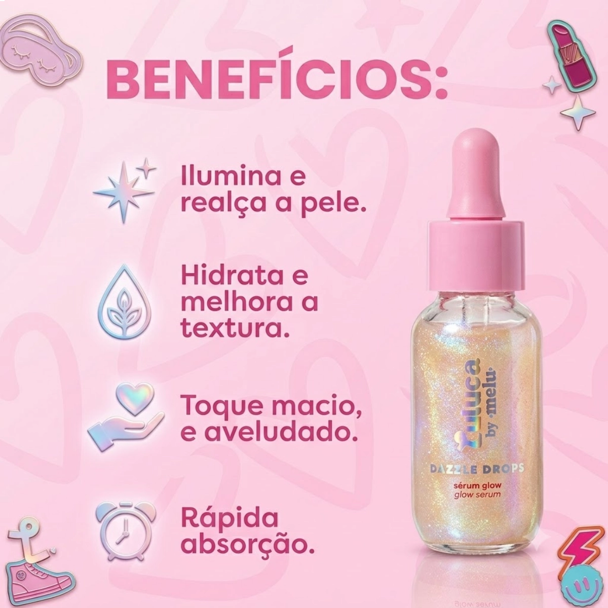 SERUM FACIAL HIDRATANTE GLOW DAZZLE DROPS LULUCA BY MELU SERUM FACIAL HIDRATANTE GLOW DAZZLE DROPS LULUCA BY MELU