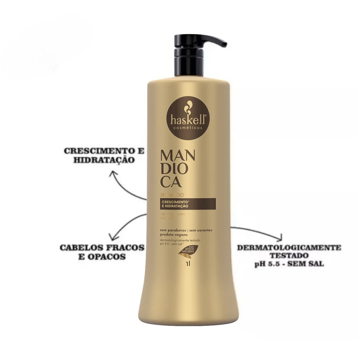 SHAMPOO CAPILAR MANDIOCA 1L HASKELL