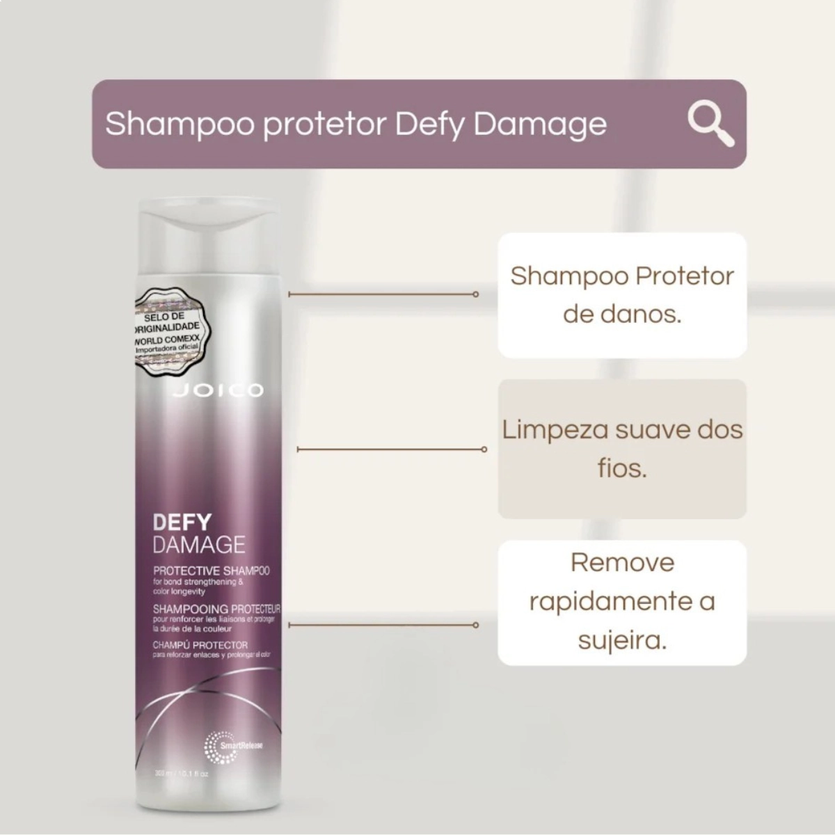 SHAMPOO PROTETOR E FORTALECEDOR JOICO DEFY DAMAGE 300 ML