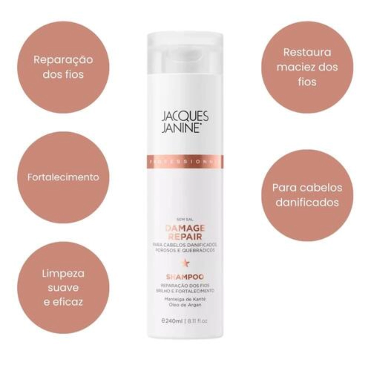 SHAMPOO REPARADOR DE DANOS JANINE JAQUES 240ML