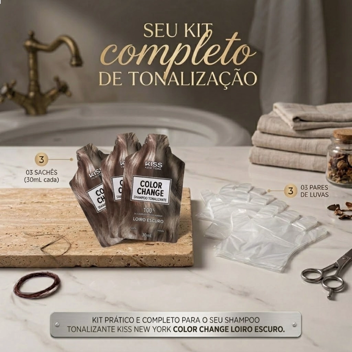 SHAMPOO TONALIZANTE VEGANO COM RAPIDA COLORAÇÃO LOIRO ESCURO KNY SHAMPOO TONALIZANTE VEGANO COM RAPIDA COLORAÇÃO LOIRO ESCURO KNY