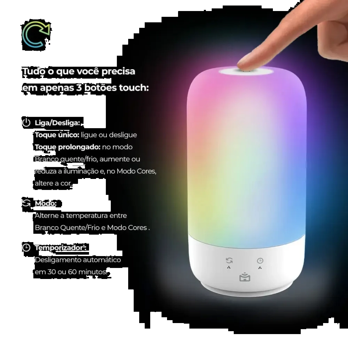 Smart Luminaria de Mesa Wi Fi 2 Geracao Smart Luminaria de Mesa Wi Fi 2 Geracao