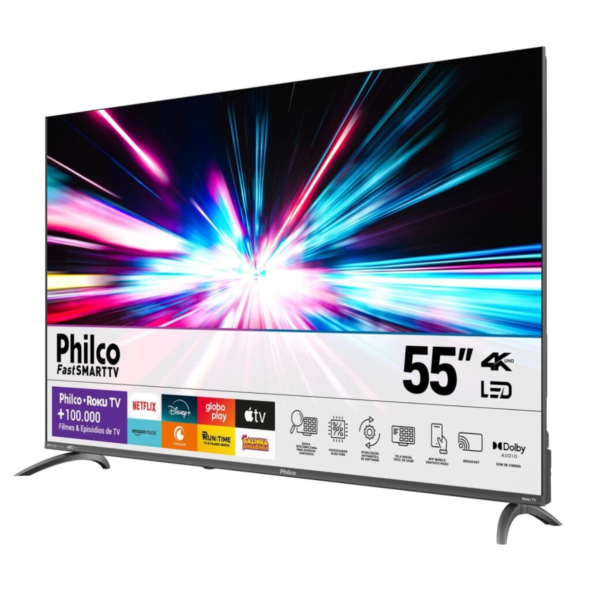 SMART TV 55 PHILCO 4K UHD LED ROKU TV DOLBY AUDIO 