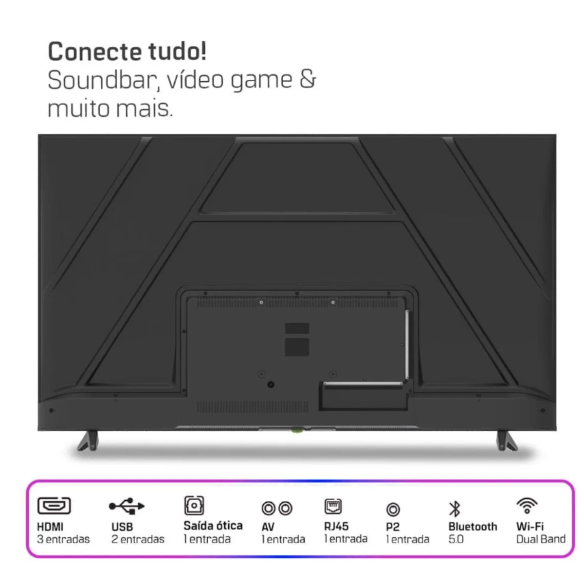Smart Tv Hq 65? 4k Tela sem Bordas Design Slim Imagem Ultranítida e Design Moderno Smart Tv Hq 65? 4k Tela sem Bordas Design Slim Imagem Ultranítida e Design Moderno