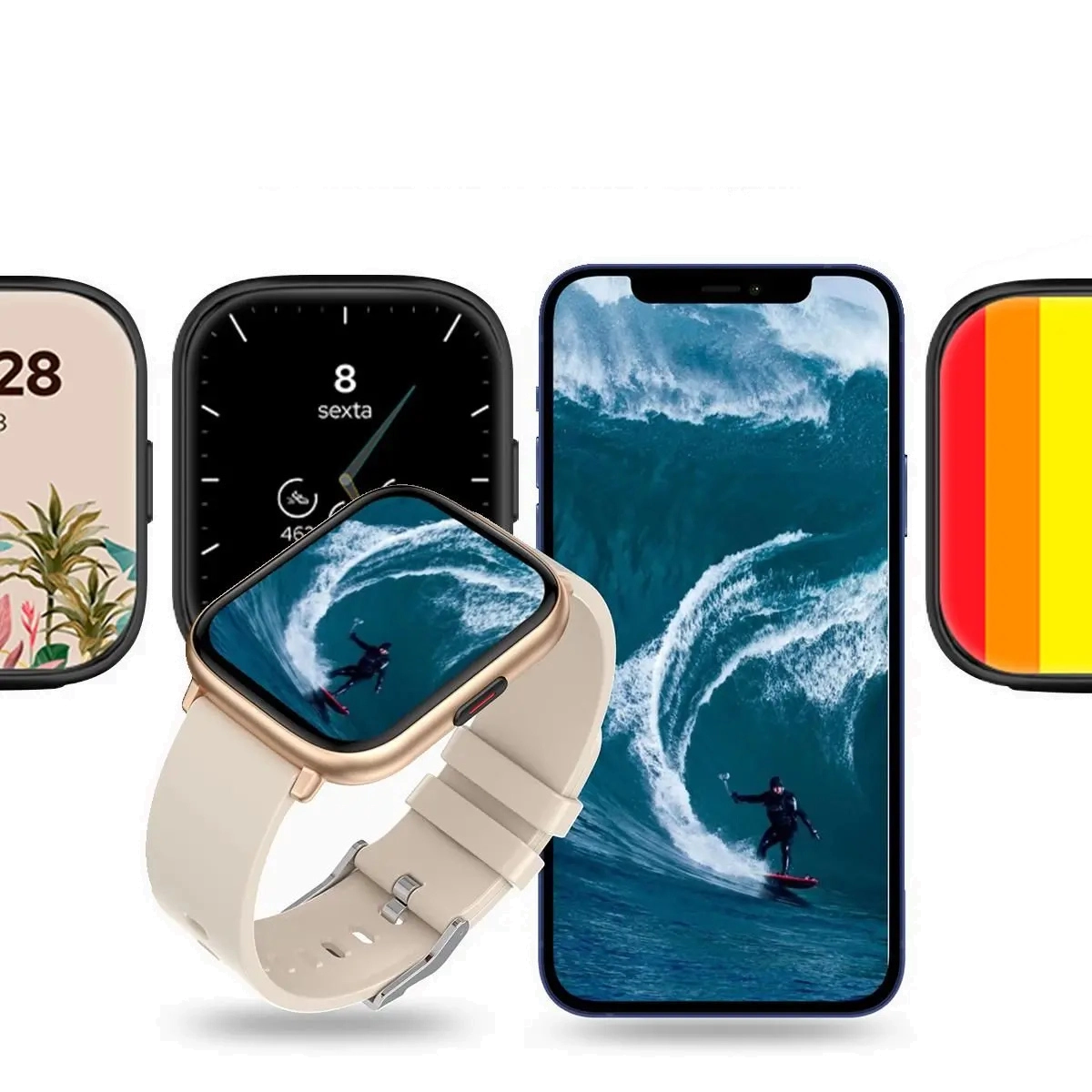 SMARTWATCH ESPORTIVO WB 45MM TELA 1,85 TRACKER 24 MODOS ROSA