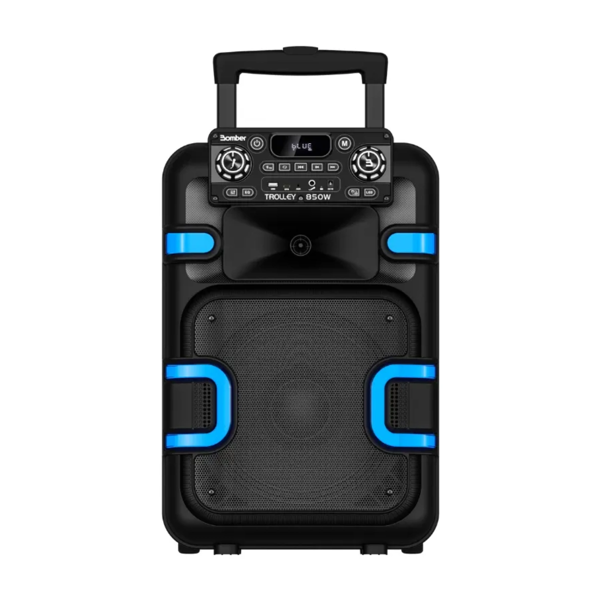 SOM AMPLIFICADA BLUETOOTH 850W LED TROLLEY 850 BOMBER