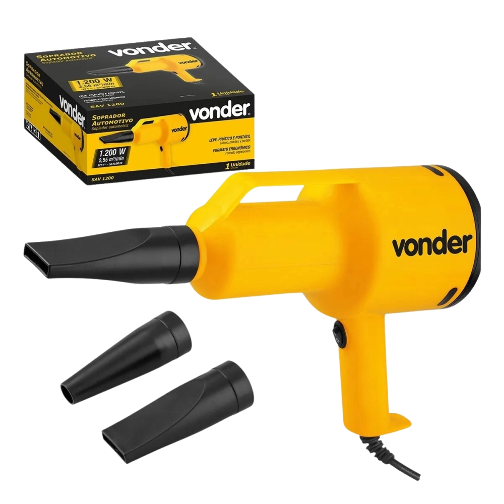 SOPRADOR AUTOMOTIVO 127V PROFISSIONAL 1200W VONDER AMARELO
