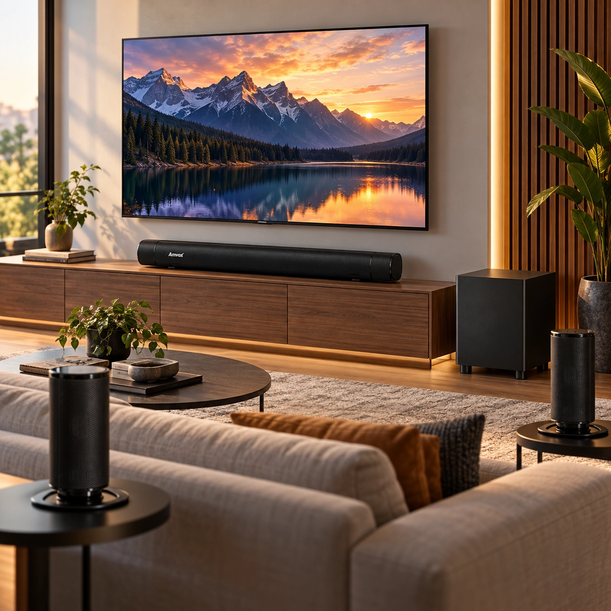 SOUNDBAR AMVOX ASB 0201 200W WI-FI BLUETOOTH PRETA SOUNDBAR AMVOX ASB 0201 200W WI-FI BLUETOOTH PRETA