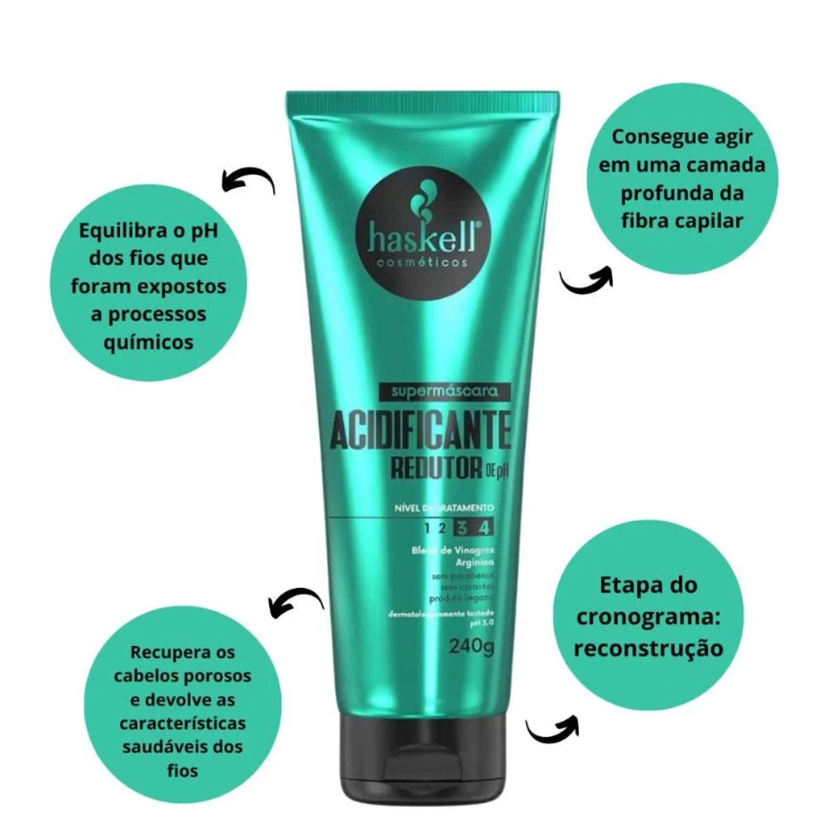 Supermascara Acidificante Redutor de Ph 240gr