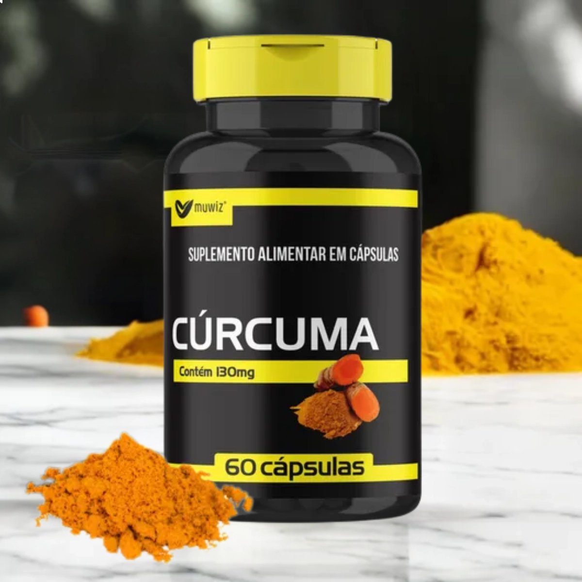 SUPLEMENTO ALIMENTAR DE CURCUMA EM CAPSULAS 130MG - 60 CAPSULAS