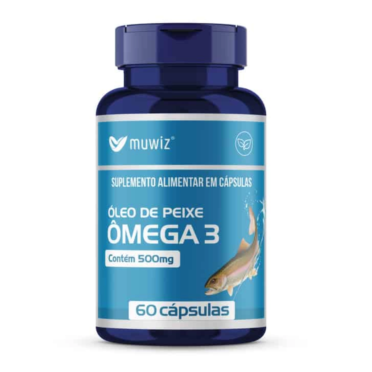 SUPLEMENTO OMEGA 3 OLEO DE PEIXE 500MG COM 60 CAPSULAS MUWIZ SUPLEMENTO OMEGA 3 OLEO DE PEIXE 500MG COM 60 CAPSULAS MUWIZ