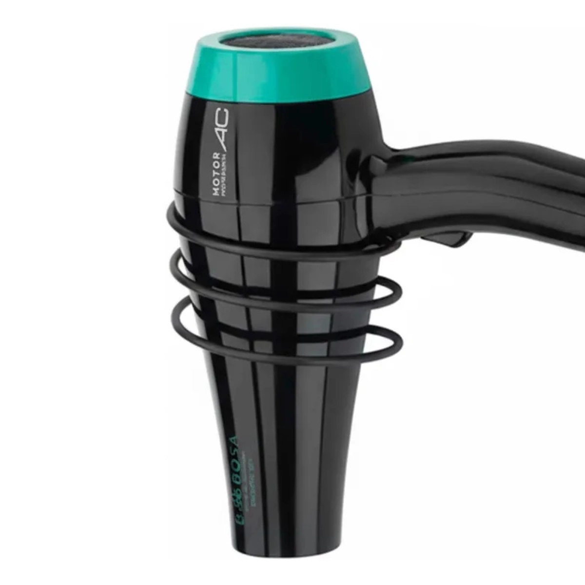 SUPORTE DE PAREDE PARA SECADOR DE CABELOS PRETO FOSCO SCHMITT 