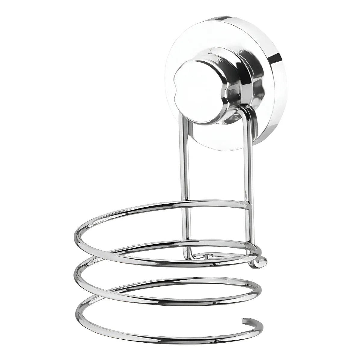 SUPORTE PARA SECADOR DE CABELO COM VENTOSA ABS AÇO CROMADO