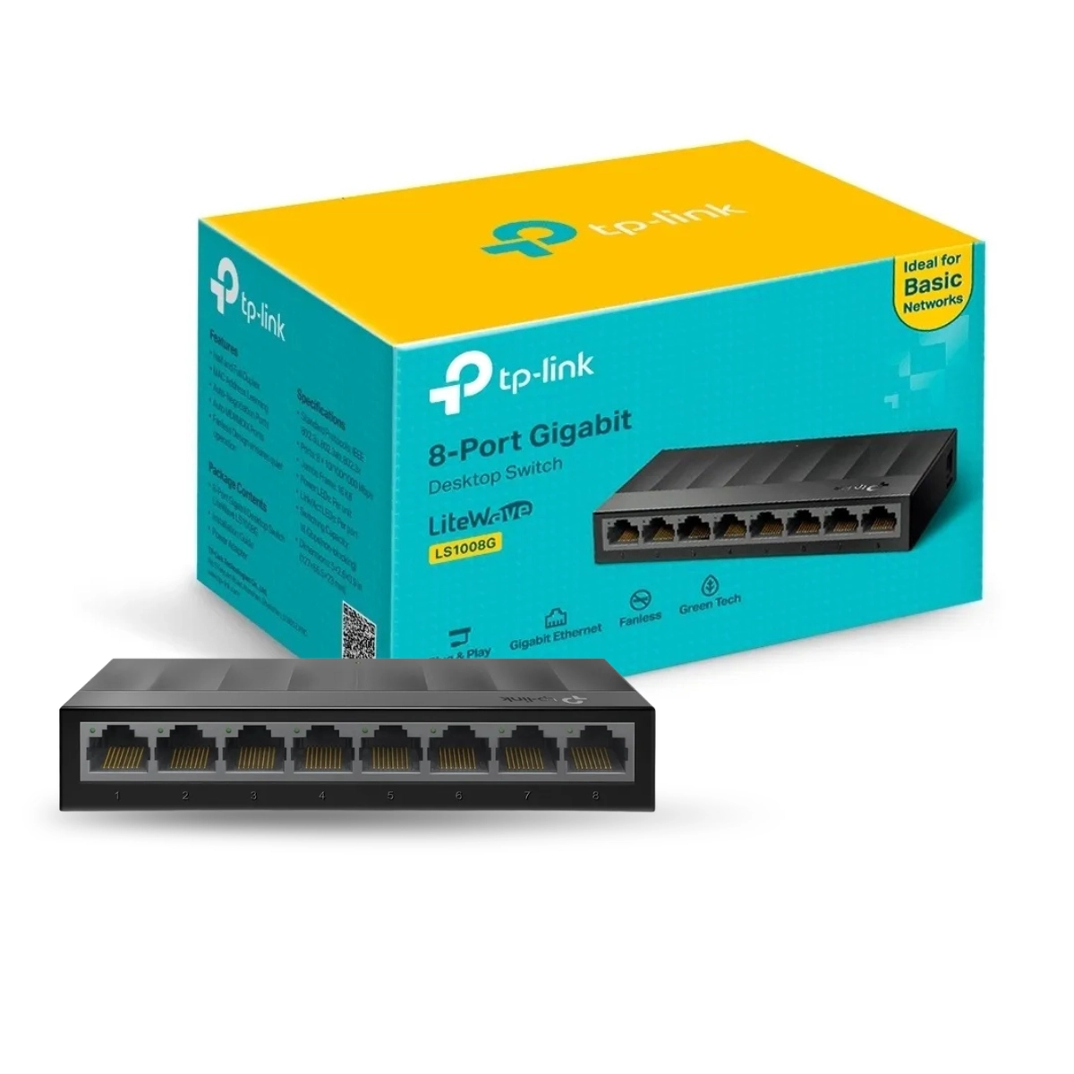 SWITCH TP-LINK 8 PORTAS LITE WAVE  GIGABIT ETHERNET 10/100/1000MB