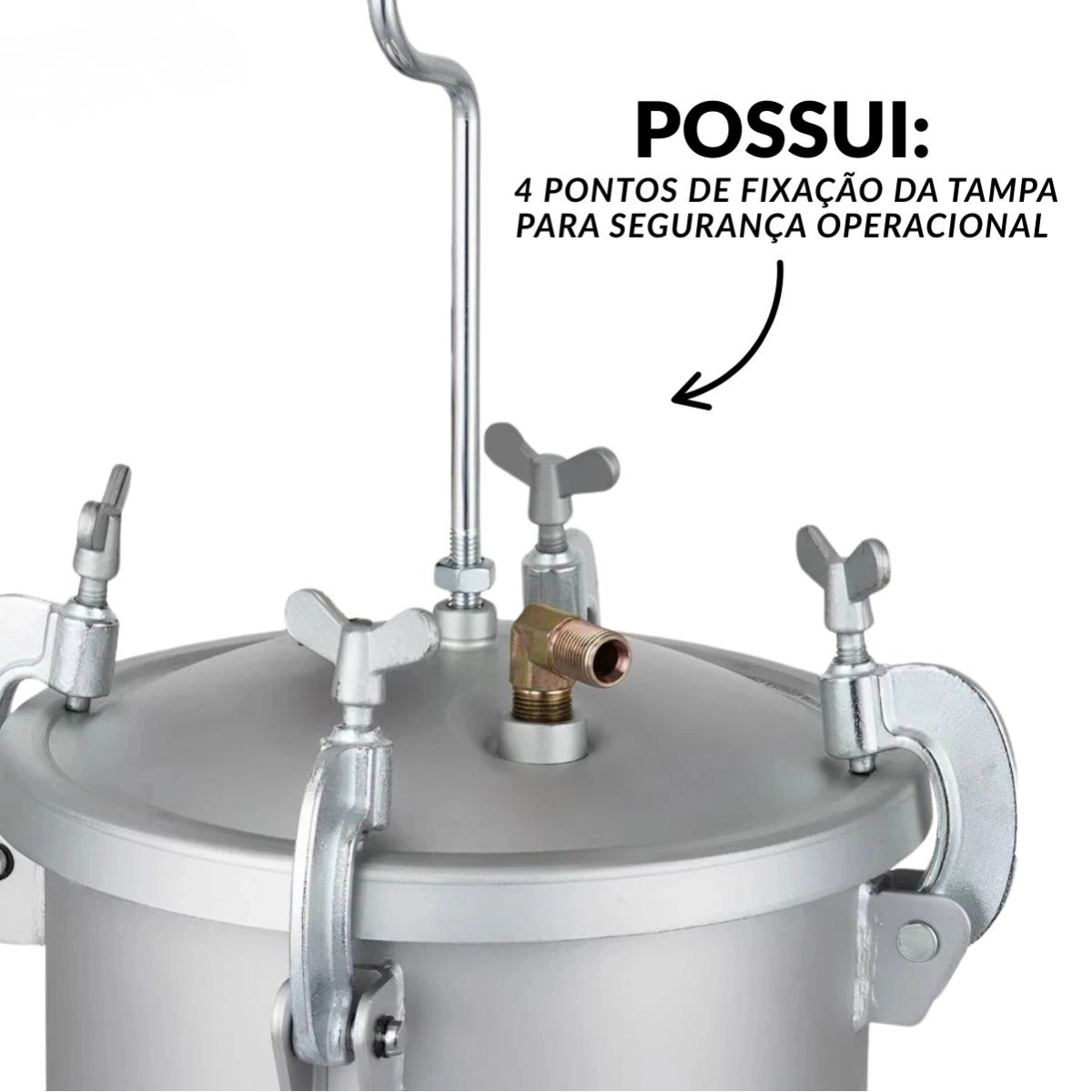 TANQUE DE PRESSÃO 10L COM PISTOLA PARA PINTURA IMPORTWAY