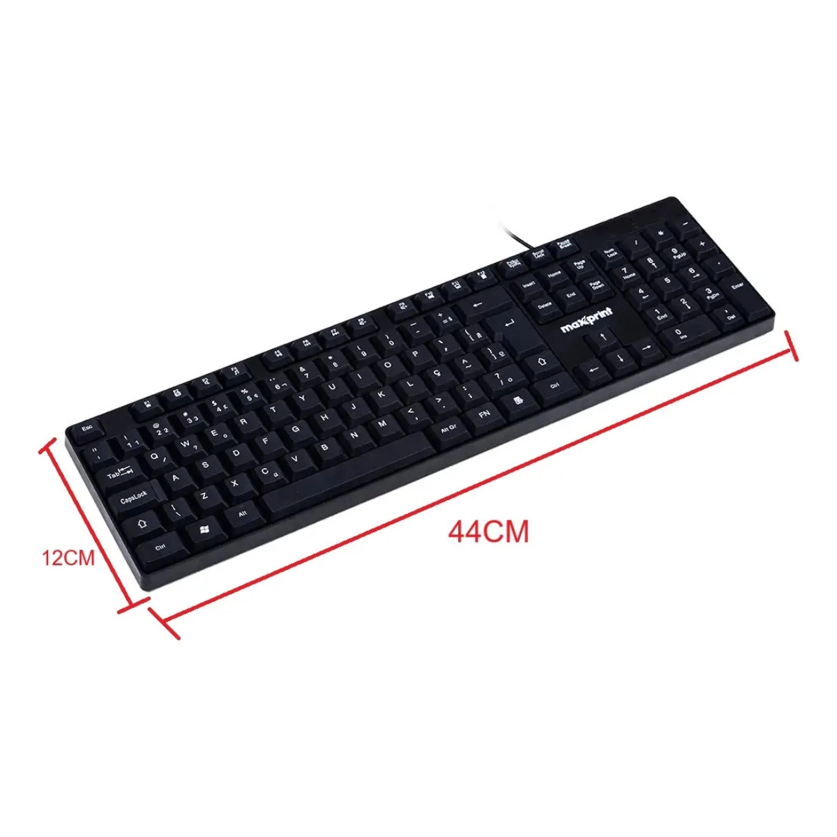 TECLADO COM FIO PARA ESTUDOS E TRABALHOS OFFICEEASY USB2.0 PRETO