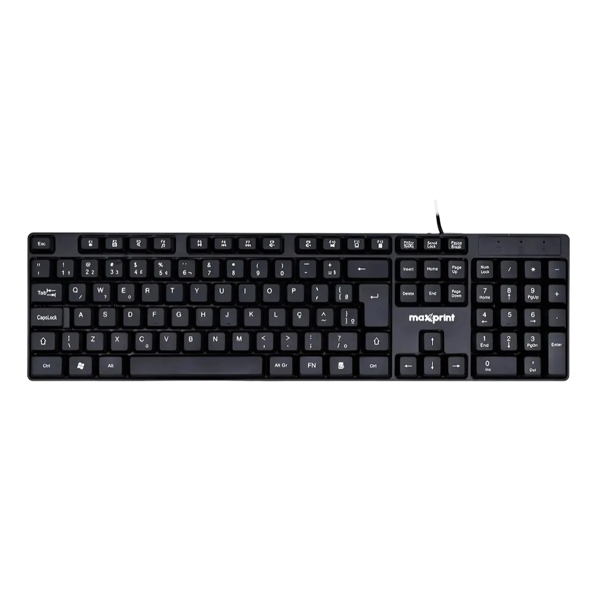 TECLADO COM FIO PARA ESTUDOS E TRABALHOS OFFICEEASY USB2.0 PRETO