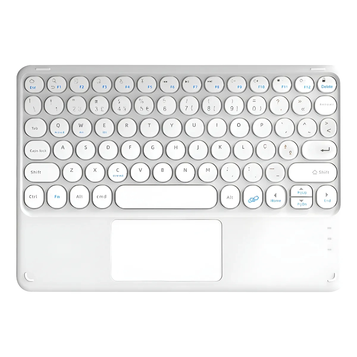 TECLADO TRACKPAD BLUETOOTH WB BRANCO TABLET IPAD E CELULAR