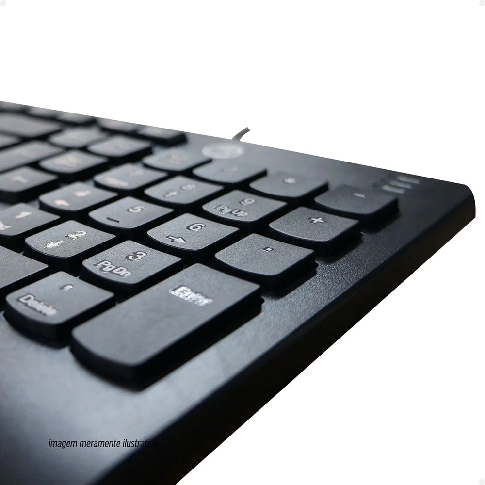 Teclado Usb Teclas de Perfil Baixo Preto Bpc 7040