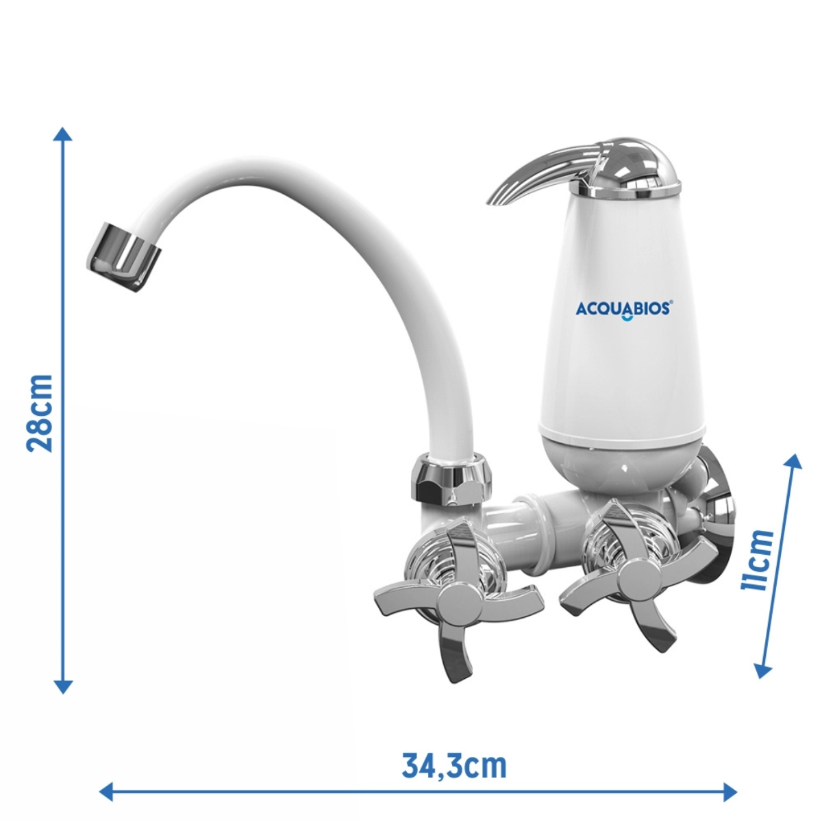 TORNEIRA COM FILTRO BRANCO BICA MÓVEL QUADRISETA 1/4 TORNEIRA COM FILTRO BRANCO BICA MÓVEL QUADRISETA 1/4