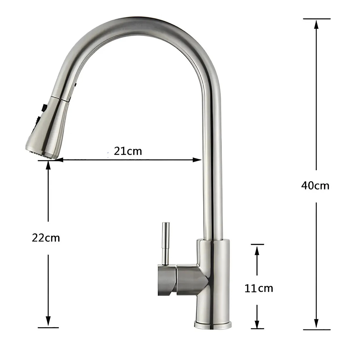TORNEIRA GOURMET MONOCOMANDO STILLUS HOME COM EXTENSOR ESCOVADA PREMIUM