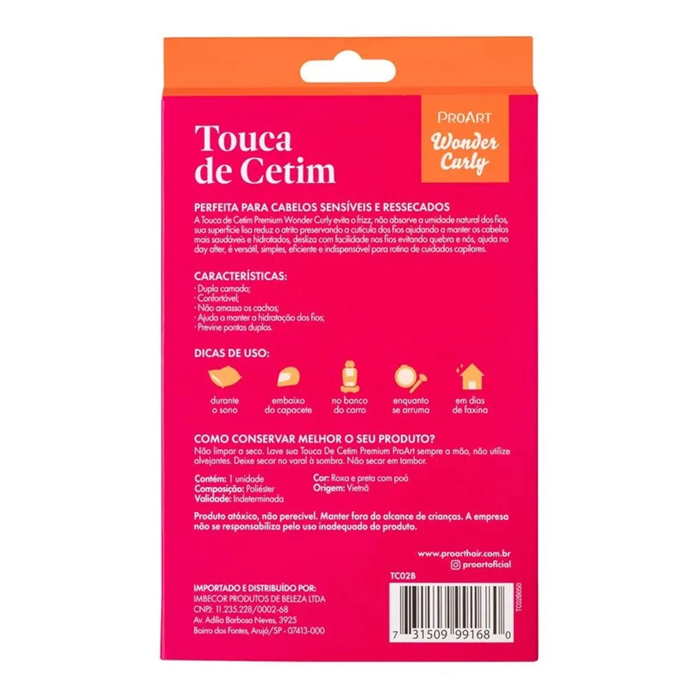 TOUCA DE CETIM PROART DUPLA CAMADA TAMANHO G ROSA