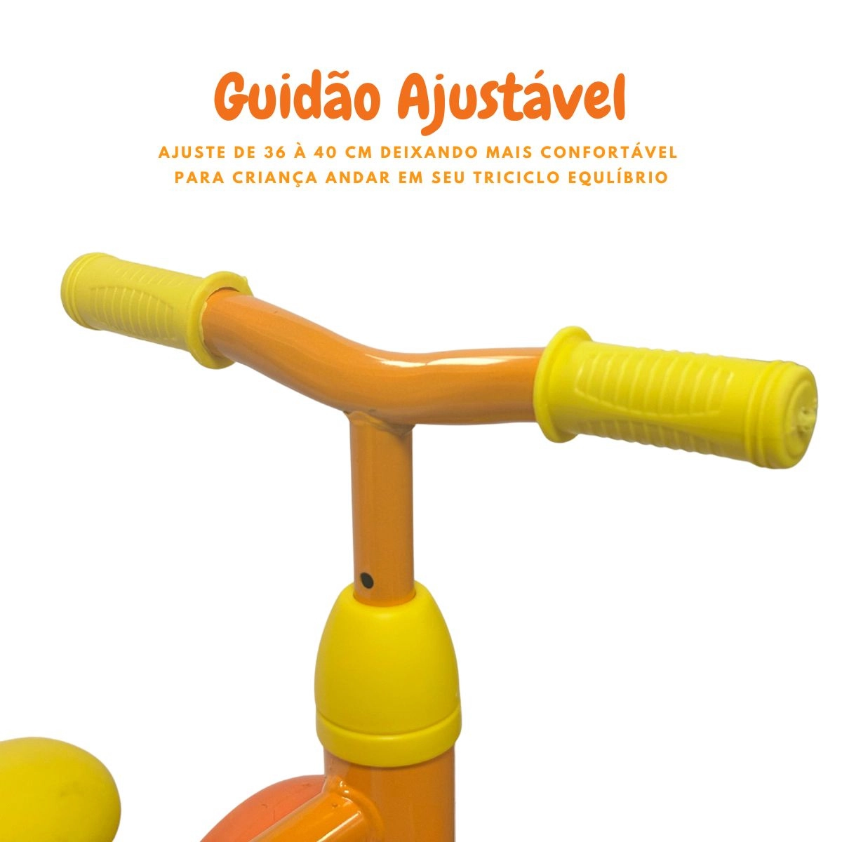 TRICICLO INFANTIL DE EQUILÍBRIO 4 RODAS SEM PEDAL AMARELO 