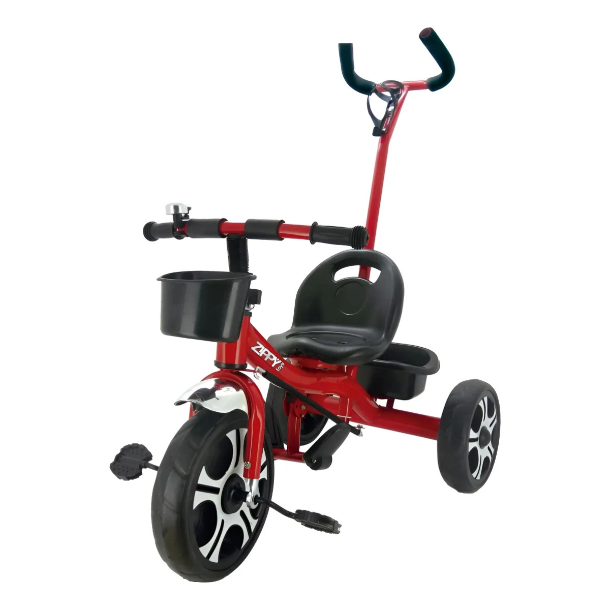 TRICICLO INFANTIL DE PASSEIO COM APOIADOR VERMELHO UNISSEX ZIPPY TOYS