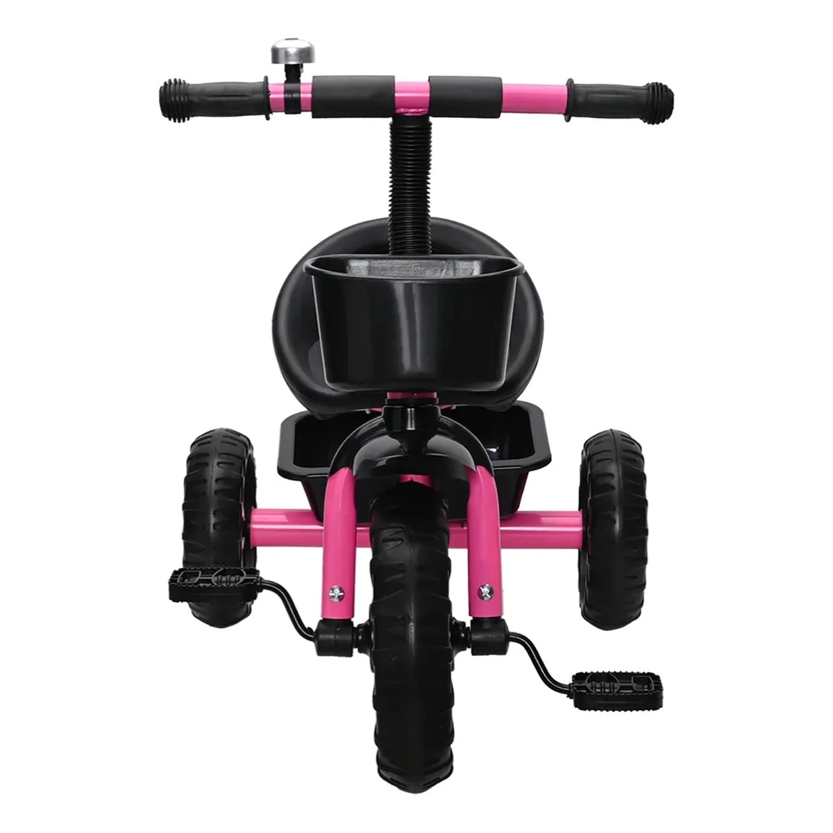 TRICICLO ROSA INFANTIL COM CESTINHA BUZINA E PEDAL ZIPPY TOYS